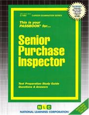 Cover of: Senior Purchase Inspector by Jack Rudman