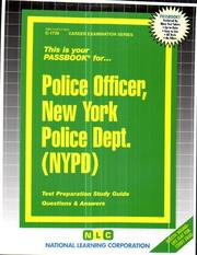 Cover of: Police Officer-New York Police Dept. (NYPD)