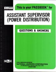 Cover of: Assistant Supervisor (Power Distribution) | National Learning Corporation