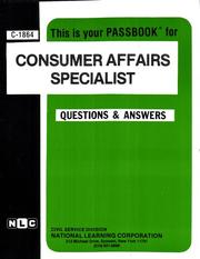 Cover of: Passbooks for Career Opportunities: Consumer Affairs Specialist