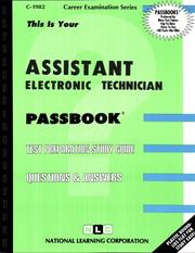 Cover of: Assistant Electronic Technician by Jack Rudman