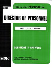 Cover of: Director of Personnel