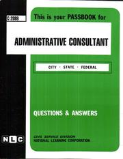 Cover of: Administrative Consultant | Jack Rudman