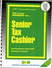 Cover of: Senior Tax Cashier by Jack Rudman, Jack Rudman