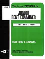 Cover of: Junior Rent Examiner (Passbook Series; Passbooks for Civil Service Examinations, C)