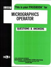 Cover of: Micrographics Operator | Jack Rudman