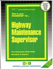 Cover of: Highway Maintenance Supervisor (Career Examination)