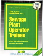 Cover of: Sewage Plant Operator Trainee