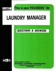 Cover of: Laundry Manager by Jack Rudman