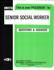 Cover of: Senior Social Worker (Career Examination Series, C-2488) by Jack Rudman