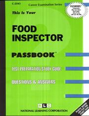Cover of: Food Inspector by Jack Rudman