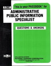 Cover of: Administrative Public Information Specialist by Jack Rudman