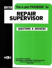 Cover of: Repair Supervisor (Career Examination Service C-2615)