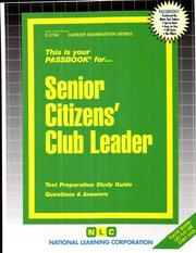 Cover of: Senior Citizens Club Leader | Rudman