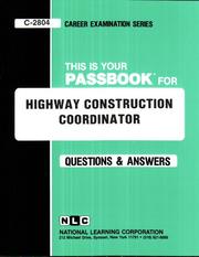 Cover of: Highway Construction Coordinator/Pbn C2804