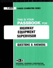 Cover of: Highway Equipment Supervisor