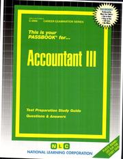 Cover of: Accountant III by Jack Rudman