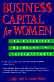 Cover of: Business capital for women: an essential handbook for entrepreneurs