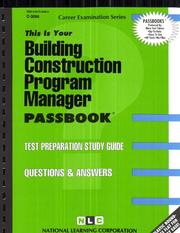 Cover of: Building Construction Program Manager by Jack Rudman