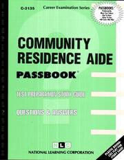 Cover of: Community Residence Aide | Jack Rudman
