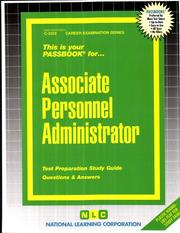 Cover of: Associate Personnel Administrator