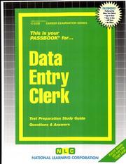 Cover of: Data Entry Clerk (C-3339) (C-3339) by 