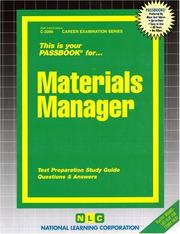 Cover of: Materials Manager (Career Examination Series C-3395) by Jack Rudman