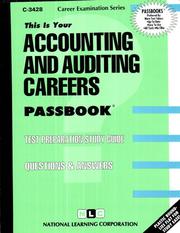 Cover of: Accounting and Auditing Careers (Passbook Series N Ser. : C-3428)