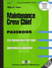 Cover of: Maintenance Crew Chief | National Learning Corporation