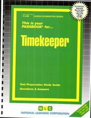 Cover of: Timekeeper (C-3485) | Jack Rudman