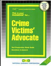 Cover of: Crime Victims' Advocate