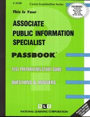 Cover of: Associate Public Information Specialist | Jack Rudman