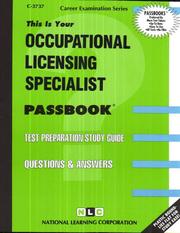 Cover of: Occupational Licensing Specialist | Jack Rudman