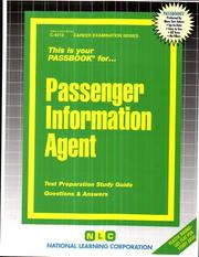 Cover of: Passenger Information Agent by National Learning Corporation