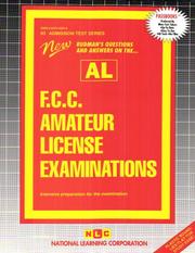 Cover of: F.C.C. Amateur License Examinations (Al (Admission Test Series) by Jack Rudman