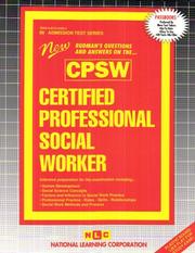 Cover of: Certified Professional Social Worker (Cpsw (Admission Test Series)