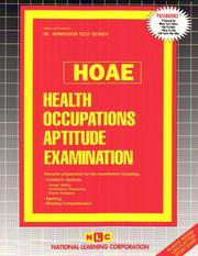 Cover of: Health Occupations Aptitude Examination (HOAE) (Admission Test Series) | 