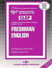 Cover of: CLEP Freshman English (College Level Examination Series : Clep 31) | 