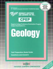 Cover of: Geology (Regents College Proficiency Examination Series (Cpep).)