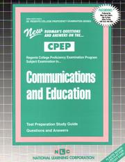 Cover of: Communications and Education (Regents College Proficiency Examination Series (Cpep).) by Jack Rudman