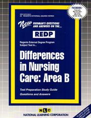 Cover of: Differences in Nursing Care: Area II (External Degree Series, No  22)