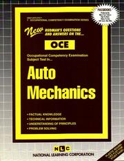 Cover of: Auto Mechanics (Occupational Competency Examination) (Oce, No 7)