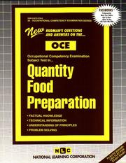 Cover of: Quantity Food Preparation (Occupational Competency Examination Series (Oce).) by Jack Rudman