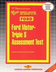 Cover of: Ford M - Triple s Assessment Test (Ford (Admission Test Series)
