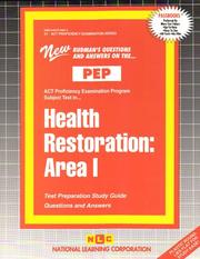 Cover of: Health Restoration by 