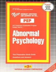 Cover of: Abnormal Psychology (Act Proficiency Examination Program (Pep).)