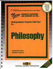 Cover of: Philosophy (Undergraduate Program Field Tests (Upft).)