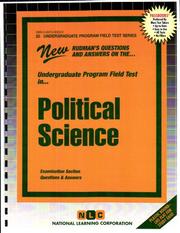 Cover of: Political Science (Undergraduate Program Field Tests (Upft).)