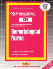 Cover of: Gerontological Nurse (Certified Nurse Examination Series (Cn).)
