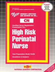 Cover of: High Risk Perinatal Nurse (Certified Nurse Examination Series (Cn).)